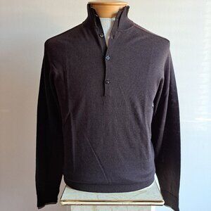 NEW B'spo-ken Men's Brown 100% Merino Wool Sweater Size 48/S
